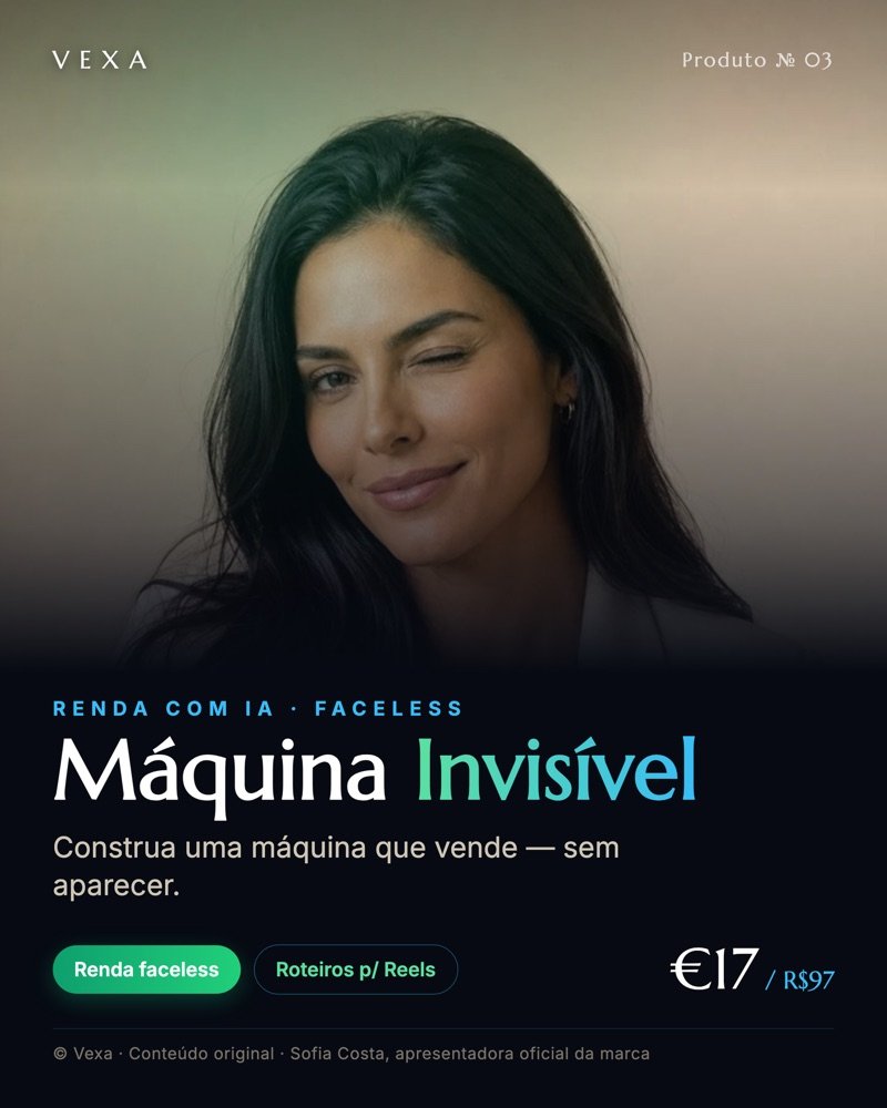 Máquina Invisível · Renda com IA · Faceless
